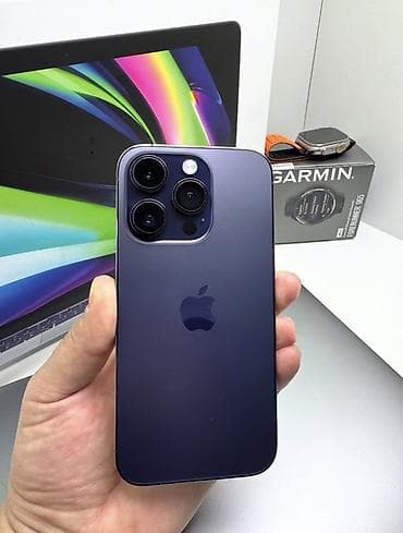 IPhone 14 Pro, Б/у, 128 ГБ, Зарядное устройство, Защитное стекло, Наушники