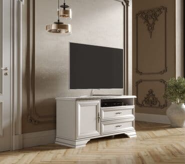 офисные мебели: Тумба под ТВ 1Д 2Я, коллекции Кентаки, Белый Белый, БРВ Брест — 7