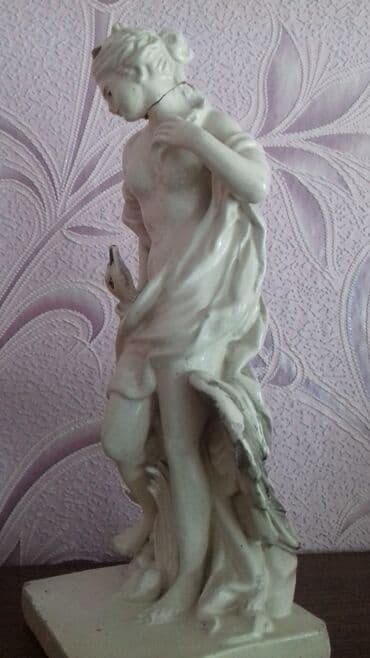 купальник для художественной: Статуэтка гипсовая СССР (редкая) Девушка с лебедем. Антиквариат!! — 5