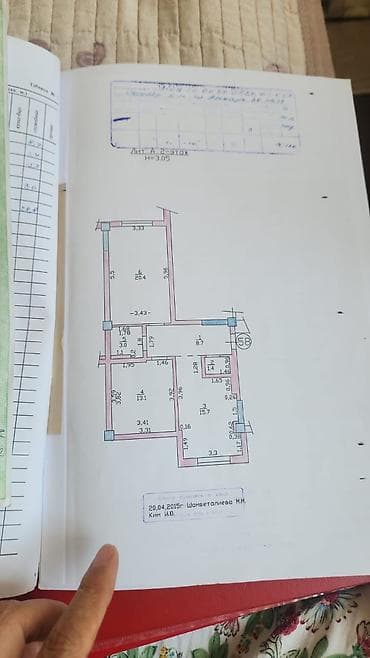 московский тыныстанова: 2 комнаты, 64 м², Тунгуч мкр Элитка, 2 этаж, Евроремонт — 8