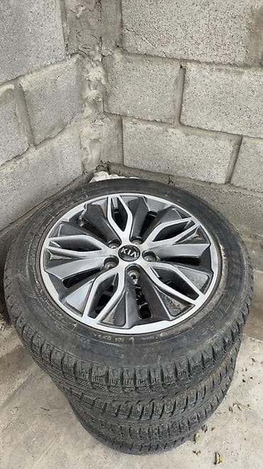 Дөңгөлөктөр монтажда 215 / 55 / R 17, Кыш, Колдонулган, Комплект, Жеңил унаалар, тешиктери - 4 — 1