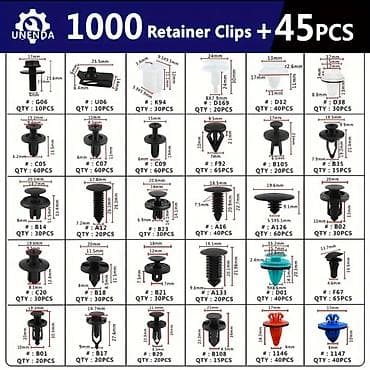 lexus 570 2008: Набор универсальных автомобильных клипс и крепежа — 1000 шт + 45 — 2