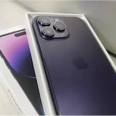 IPhone 14 Pro, Б/у, 256 ГБ, Deep Purple, Чехол, 98 %