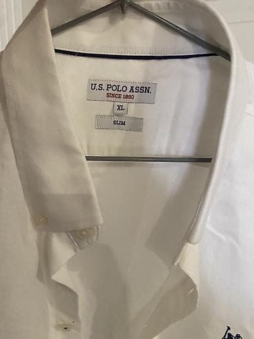 буу кийим: Мужская рубашка U.S. Polo Assn. - Модель: Slim - Размер: XL - Цвет — 3
