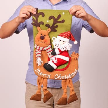 сумка для школы: Новогодний носок для подарков! Очень вместительный! Изготовлен из — 3