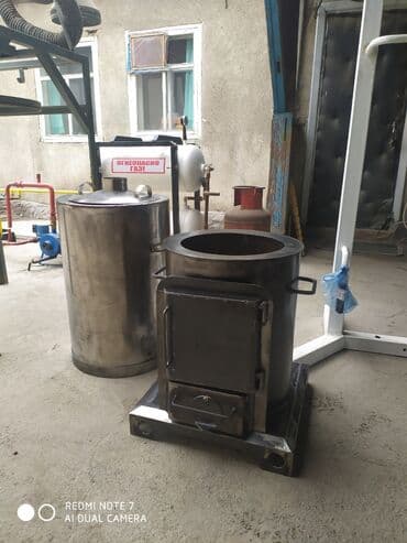уголь на дом: Титан из нержавейки,печь для бани,очок и буржуйка, печь на отработке — 9