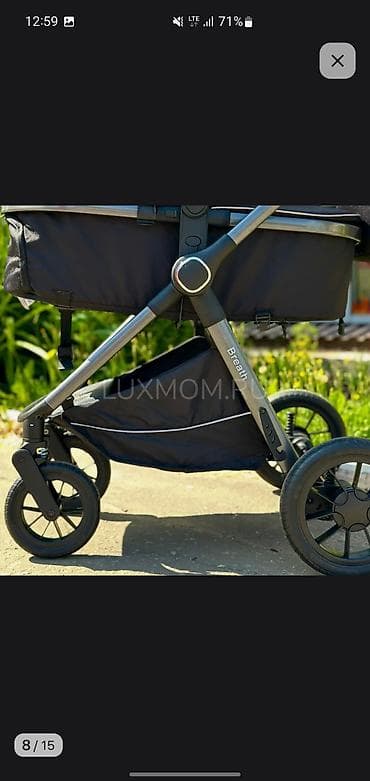 new lux: Коляска, Другой бренд, цвет - Черный, Б/у, Самовывоз — 3