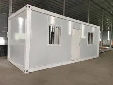 передвижные дома: Двухэтажное модульное здание белого цвета. Конструкция состоит из — 8