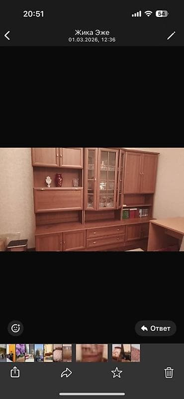 Стенки-шкафы: Стенка-шкаф, Тип стенки-шкафа: Модульная, Для зала, Особенности: Для хранения посуды — 1