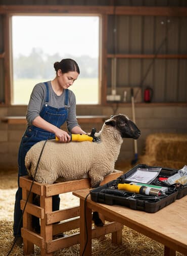 продажа домашних животных: Электрическая машинка для стрижки овец/коз в кейсе Комплектация: - — 1