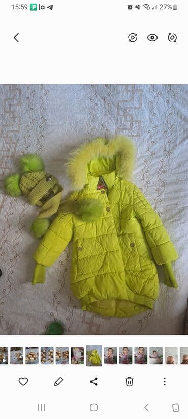 детский самокат бишкек: Куртка змняя,очень теплая,в отличном состоянии. Шапка под цвет.все — 1