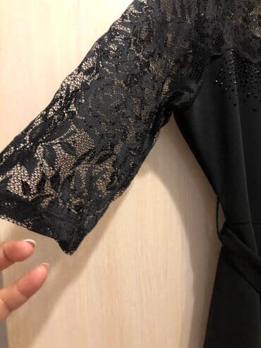 стильные модные платья больших размеров: Абсолютно новое очень красивое черное платье, Турция. 48-50 размер — 4