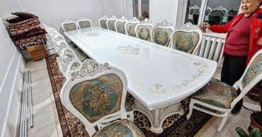 дом на колесах купить бишкек: Стол и стул для зала, цвет - Белый — 15