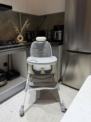 садовые кресла: Детский стульчик для кормления с регулировкой и колесами — 3