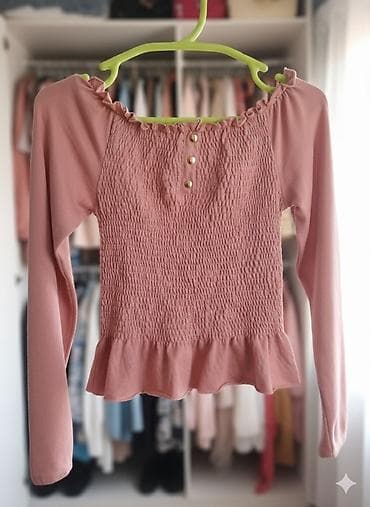 штани next: Блузка, Трикотаж, Однотонный, С воланами — 1