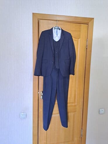 школьные костюмы для мальчиков: Школьная форма, цвет - Синий, Новый — 1