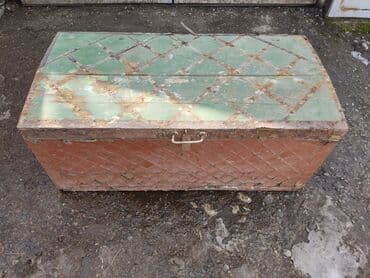 бу ключи: Сундук старинный с ключом Большой деревянный, обит металлом — 2