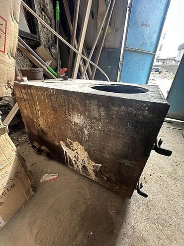 водный камень: Металлическая печь-буржуйка с варочной поверхностью. Описание: - — 8
