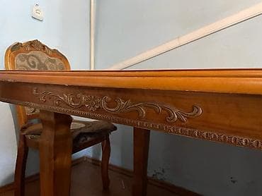 chair table: 30000 сом Продаётся стол со стульями Продаётся стол раздвижной 2м на — 5