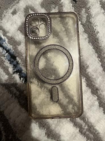 iphon 12 pro: Прозрачный чехол для iPhone с магнито-кольцом и декоративной рамкой — 1