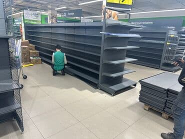 оборудование для магазина бу: Витрины, стеллажи, полки торговые металлические б/у, полка магазинная — 7