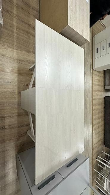 Стол трансформер Для кухни, Раскладной стол, цвет - Белый