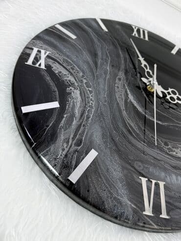 Бөлмө өсүмдүктөрү: Настенные часы ручной работы - Диаметр: 45 см - Дизайн: глянцевая — 5