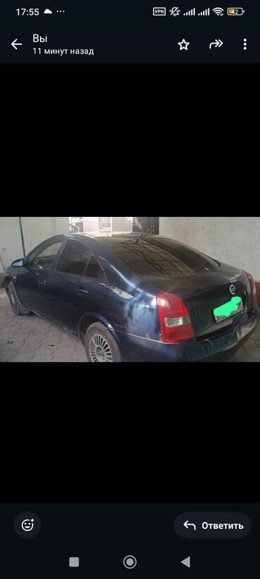 авто в рассрочку без банка рядом просп. жибек жолу, бишкек: Nissan Primera: 2002 г., 2 л, Автомат, Газ, Седан — 5