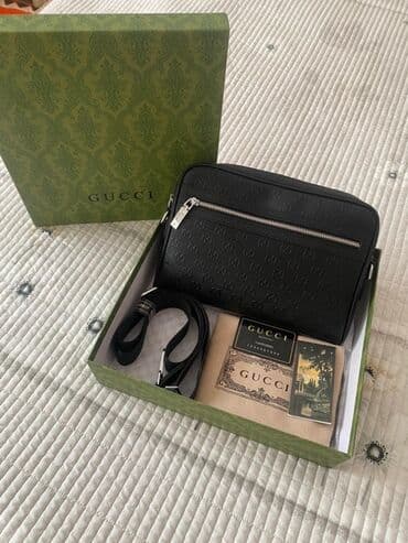 обувь больших размеров бишкек: Барсетка, Gucci, Материал: Натуральная кожа, Застежка на молнии, Новый — 1