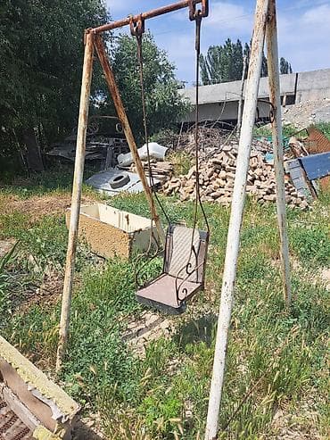 Садовые качели Металл, Со спинкой, Без крыши — 1