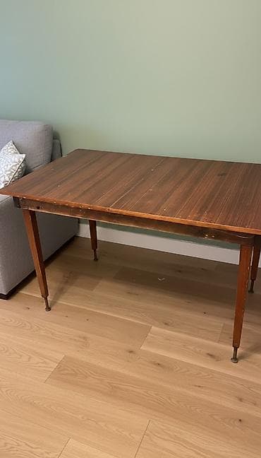 книжка стол: Кухонный стол, Б/у, Прямоугольный, Раскладной — 1