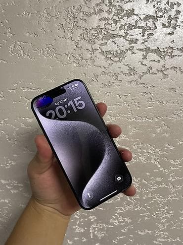 iphone 17: IPhone 15 Pro, Б/у, 128 ГБ, Black Titanium, Зарядное устройство, Чехол, 81 % — 2