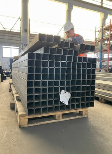 Квадратная стальная труба размером 50x50x2 мм, длиной 6000 мм