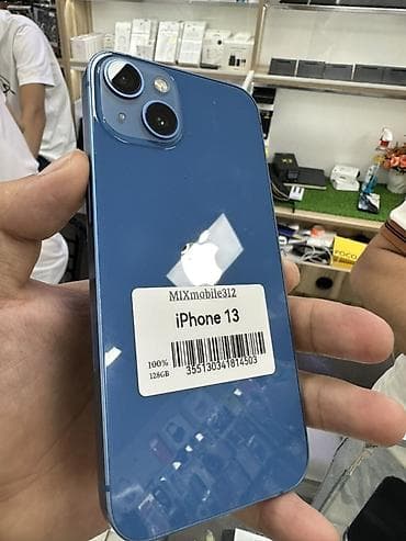 IPhone 13, Колдонулган, 128 ГБ, Көк, 100 %