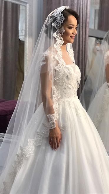 свадебная диадема: Свадебный аксессуар, Фата, Новый, цвет - Белый — 2