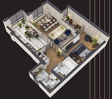 Продажа квартир: 2 комнаты, 82 м², Элитка, 3 этаж, Готовая ПСО (под самоотделку) — 3
