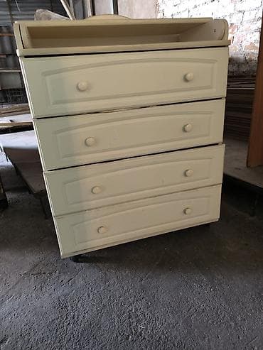 камод для зала: Комод с пеленальным столиком - Цвет: молочный/кремовый - Материал — 1