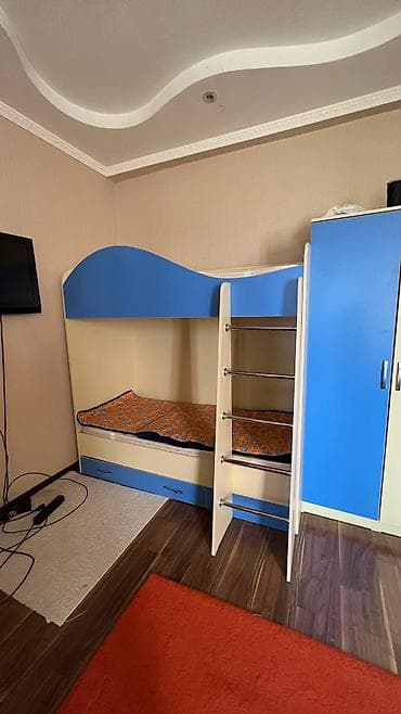 Детская односпальная кровать, Б/у, Для девочки, Для мальчика, С матрасом, ДСП, Самовывоз
