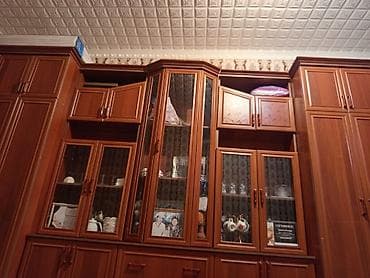 шкаф для кабинета: Стенка-шкаф, Тип стенки-шкафа: Модульная, Для зала, Особенности: Для хранения посуды — 1