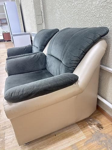 small table: Комплект мягкой мебели, Б/у, Самовывоз, цвет - Серый — 5