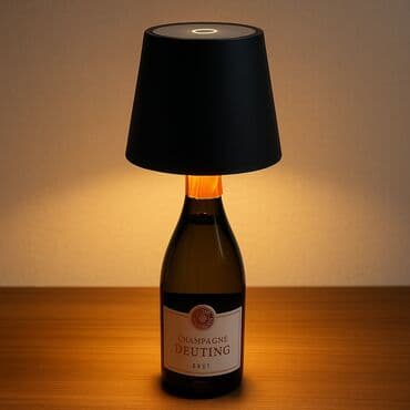 круглый светильник: Новая настольная LED-лампа - пробка для бутылок — стильный и простой — 1