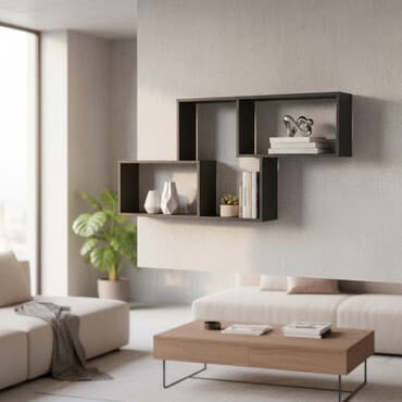 где купить съедобный мел: Полка навесная P003V (Графит) Большая и стильная настенная полка для — 1