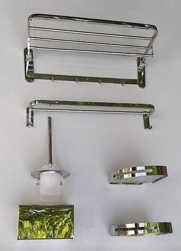 Набор аксессуаров для ванной/санузла, хром. Состав: - Настенная полка