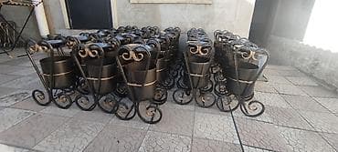 С пепельницей, Материал: Железо, 12 л