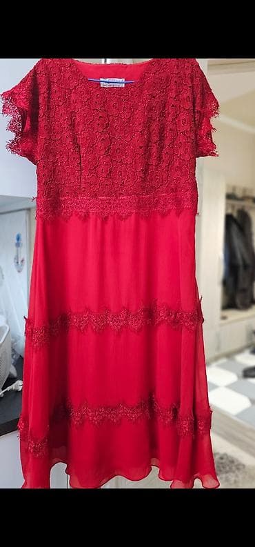 Женские брюки: Вечернее платье, Средняя модель, Шифон, Без рукавов — 2