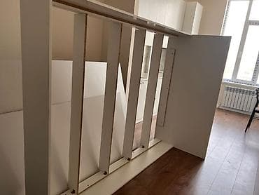 Эки ярустуу керебеттер: Кровать с высоким изголовьем, белая, без подъемного механизма — 2