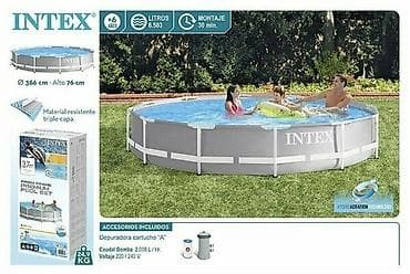 Спорт и отдых: 366/76см. Intex 26712 Каркасный бассейн Prism Frame 6503л — 10
