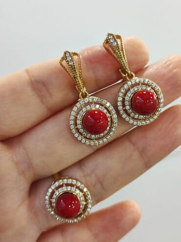 эксклюзивные свадебные пригласительные: Набор украшений, Проба 925, Женские, Новый — 2