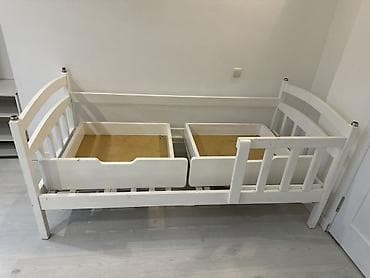 дет кровать: Детская односпальная кровать, Б/у, Для девочки, Для мальчика, С бортиком, Дерево, Самовывоз, Платная доставка — 2