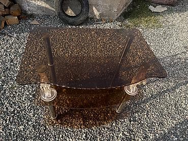 Тумбы и подставки для обуви: Тумба и подставка для телевизора, Напольная, Стекло, цвет - Коричневый — 4